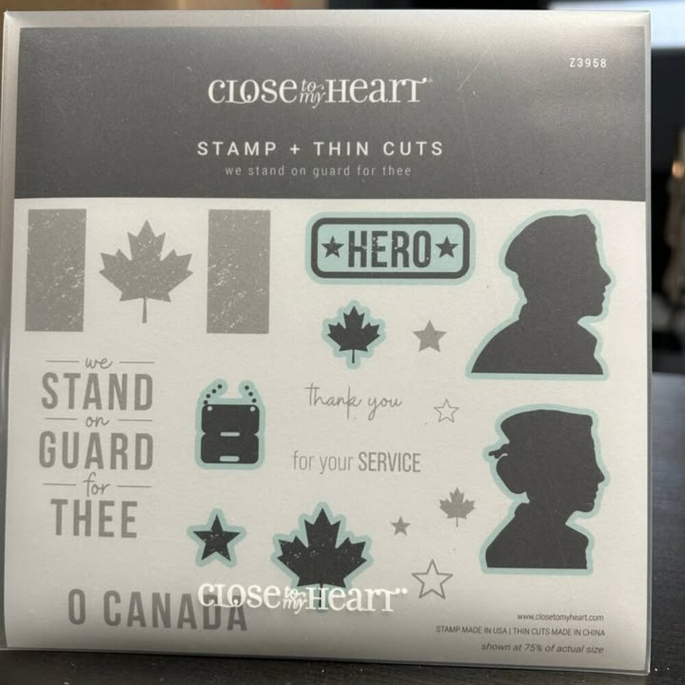 Close to My Heart "We Stand on Guard for Thee" Stamp & Die Set (Z3958)